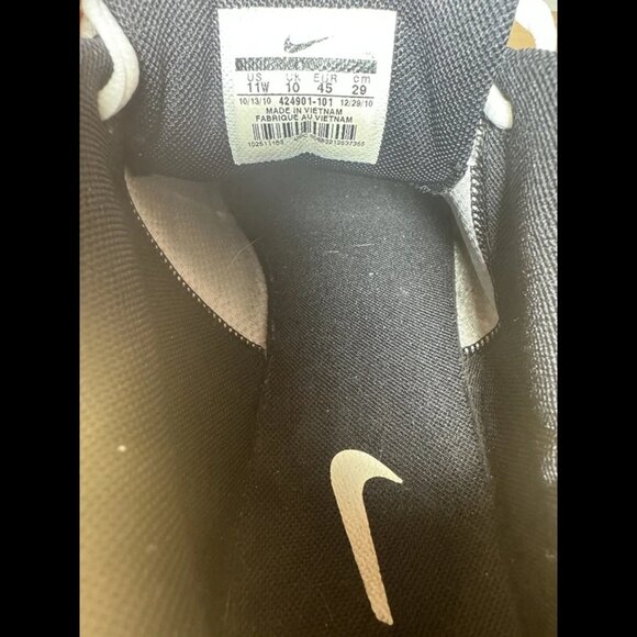 Size‎ 11W - NIKE Men's Golf Shoes White/Black/Silver Sport Sneakers 424901-101 - Picture 6 of 7